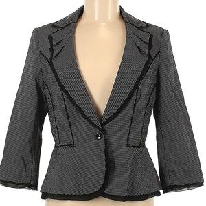WHBM Classy Black White Dot Suit Jacket